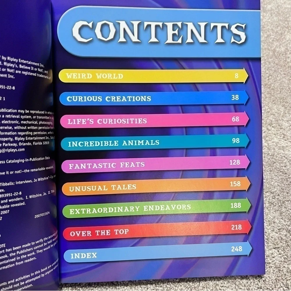 New! Ripley’s Believe it or not hardback book 2007’